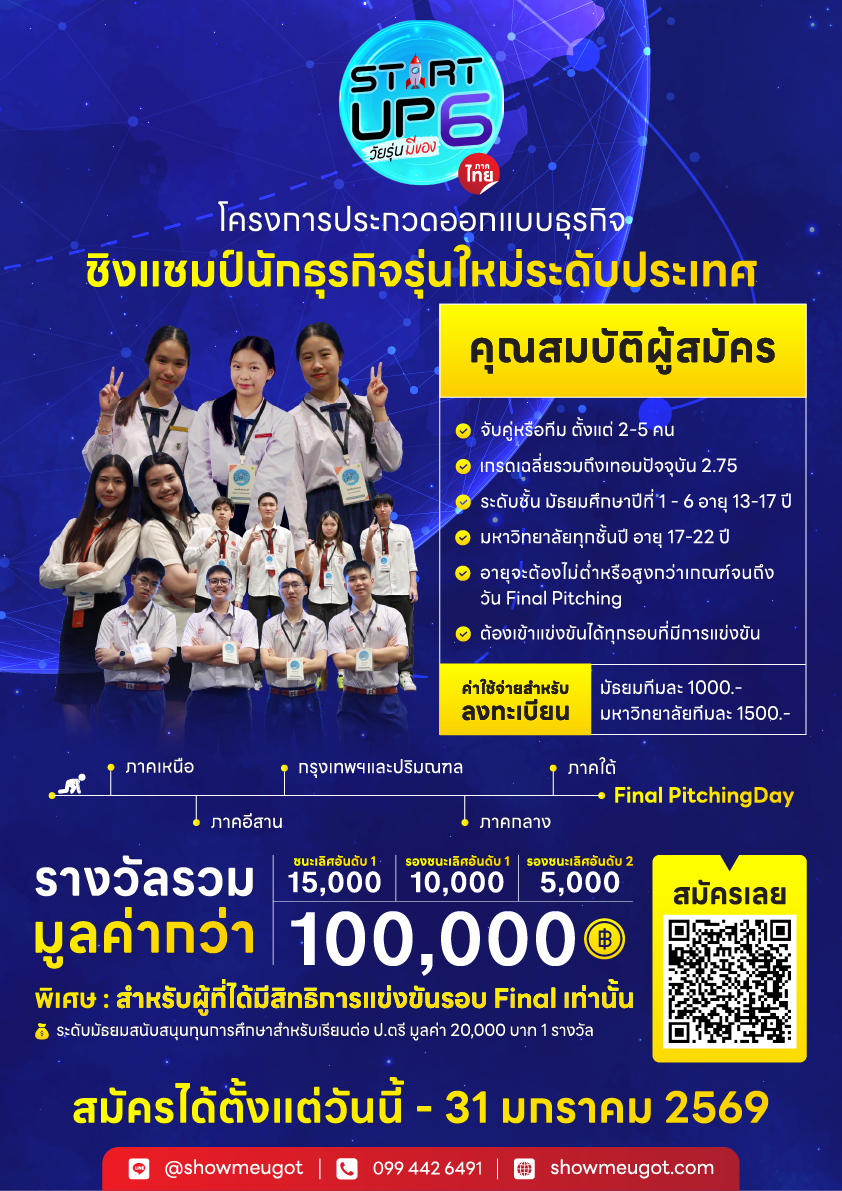โครงการวัยรุ่นมีของ Startup Season 6